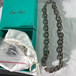 Carolyn Pollack Brass filled SS Status Necklace